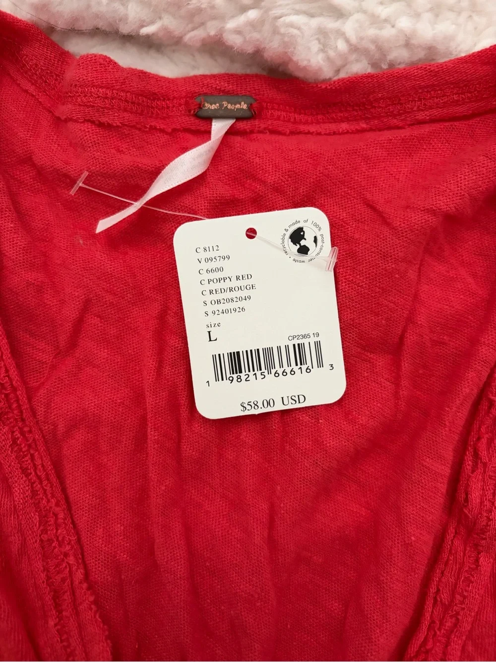 NWT Free People Red Tank